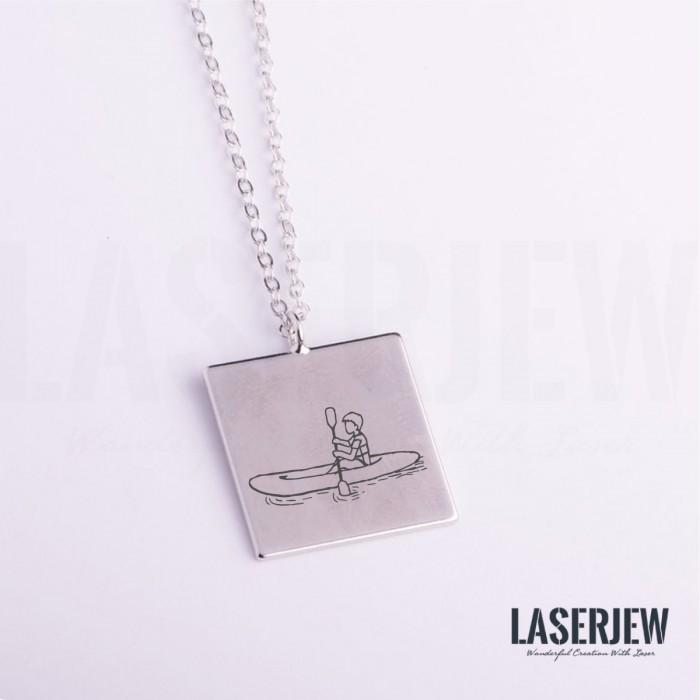 Canoe Rowing Human Necklace