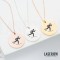 Human Ice Skating Necklace