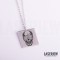 Illustration Blindfold Skull Theme Necklace