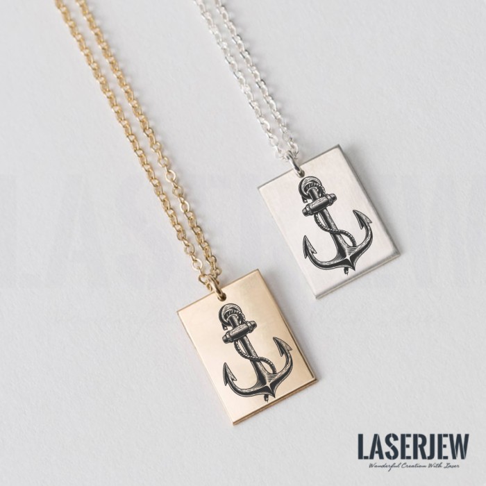 Illustration Anchor Necklace