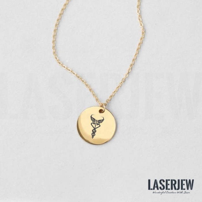 Illustration Scepter of Caduceus Necklace