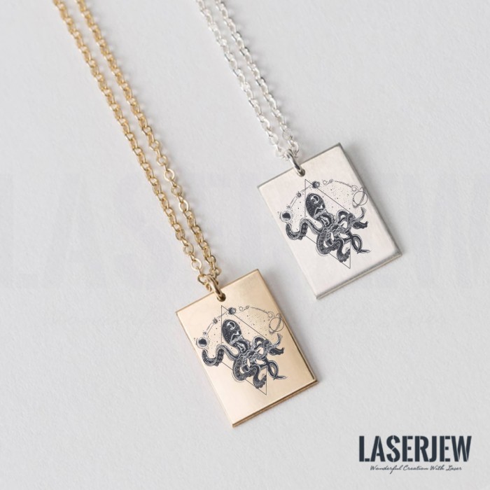 Illustration Galaxy Octopus Necklace
