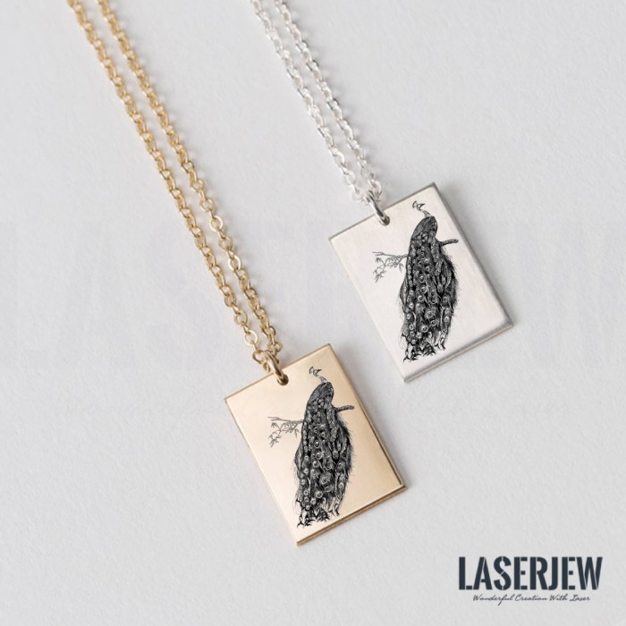 Illustration Peacock Necklace