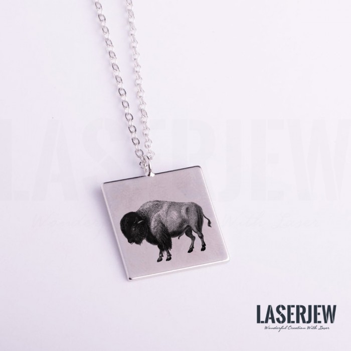 Illustration Bison Necklace