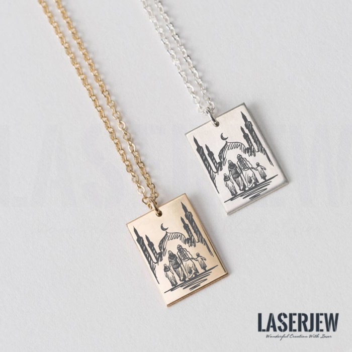 Illustration Islamic Family Necklace