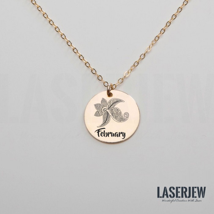 February Flower Necklace