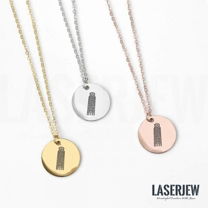Italy Leaning Tower of Pisa Necklace